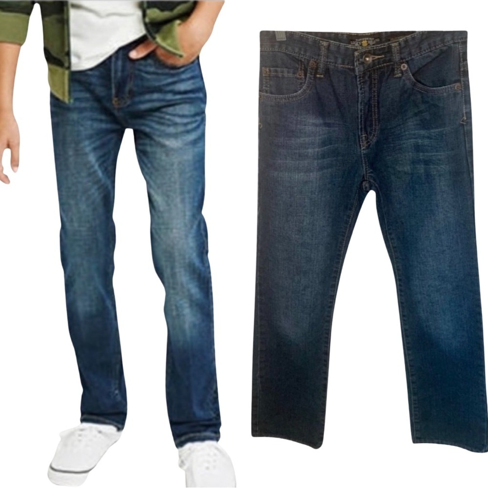 LUCKY BRAND Billy Straight Jeans Midrise Blue Denim Size 16 Style YD0038